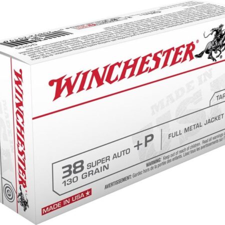 Winchester USA .38 Super +P 130 Gr. Full Metal Jacket- Box of 50
