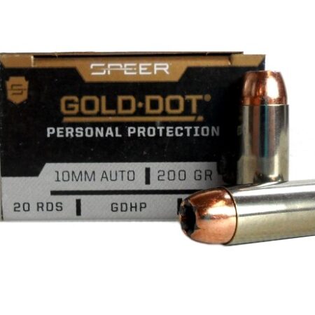 Speer Gold Dot Personal Protection 10mm Auto 200 Gr. Gold Dot Jacketed Hollow Point- Box of 20