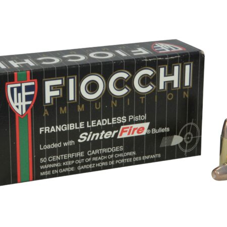 Fiocchi Frangible 9mm Luger 100 Gr. Sinterfire Flat Point- Lead-Free- Box of 50