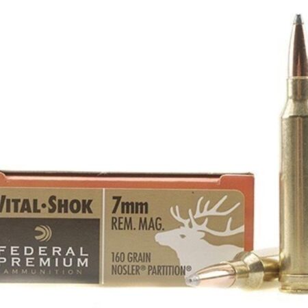 Federal Premium Vital-Shok 7mm Remington Magnum 160 Gr. Nosler Partition- Box of 20