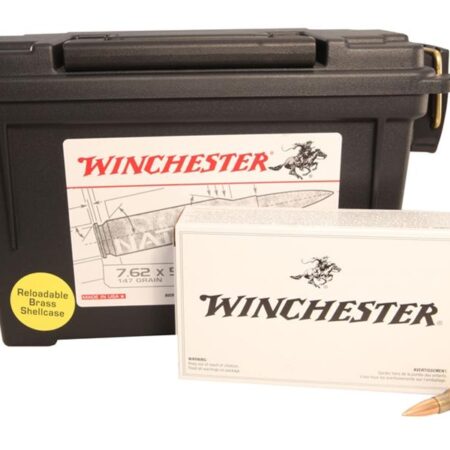 Winchester 7.62x51mm NATO 147 Gr. Full Metal Jacket- Plastic Ammo Can of 120