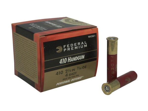 Federal Premium Personal Defense 410 Bore 2-1/2" 7/16 oz #4 Shot- Box of 20
