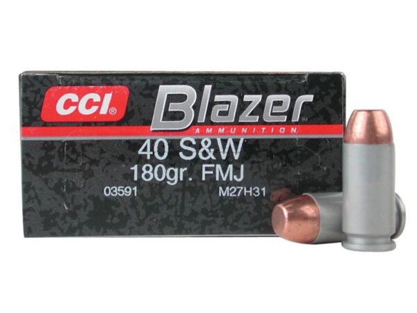CCI Blazer .40 S&W 180 Gr. Full Metal Jacket- Box of 50