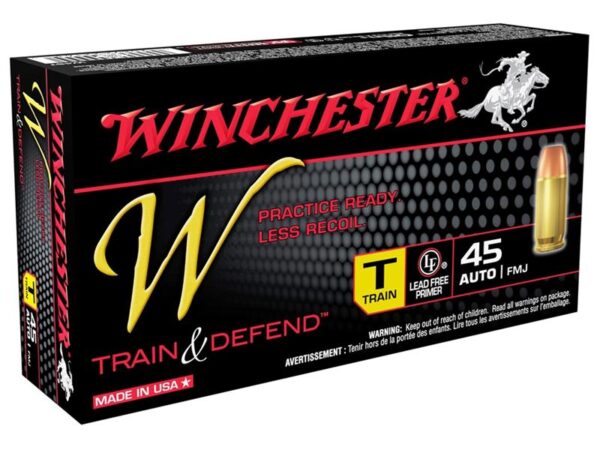 Winchester W Train Reduced Recoil .45 ACP 230 Gr. Full Metal Jacket- Box of 50