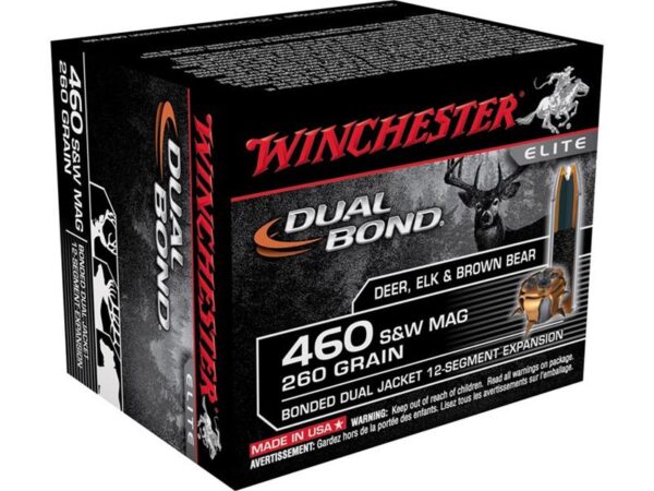Winchester Supreme Elite Dual Bond .460 S&W Magnum 260 Gr. Jacketed Hollow Point- Box of 20
