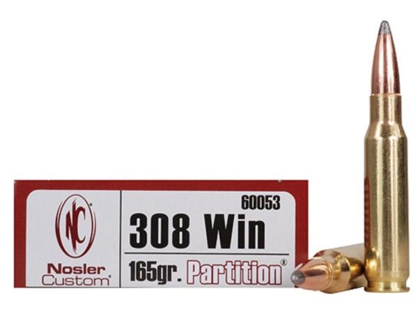 Nosler Trophy Grade .308 Winchester 165 Gr. Partition- Box of 20