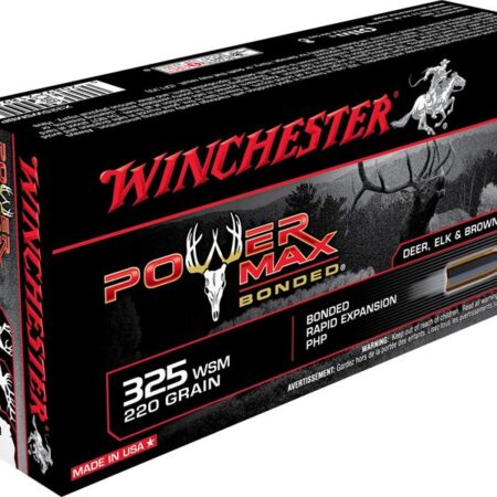 Winchester Power Max Bonded .325 Winchester Short Magnum (WSM) 220 Gr. Protected Hollow Point- Box of 20