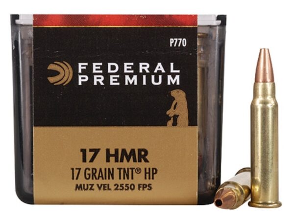 Federal Premium V-Shok .17 Hornady Magnum Rimfire (HMR) 17 Gr. Speer TNT Jacketed Hollow Point- Box of 50