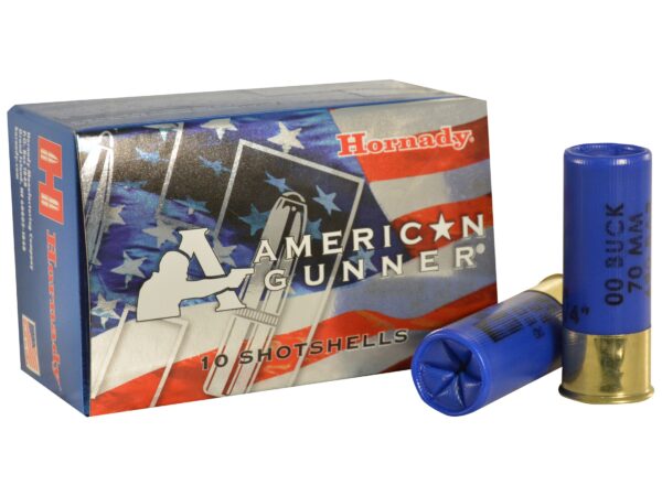 Hornady American Gunner 12 Gauge 2-3/4" Reduced Recoil 00 Buckshot- Box of 10