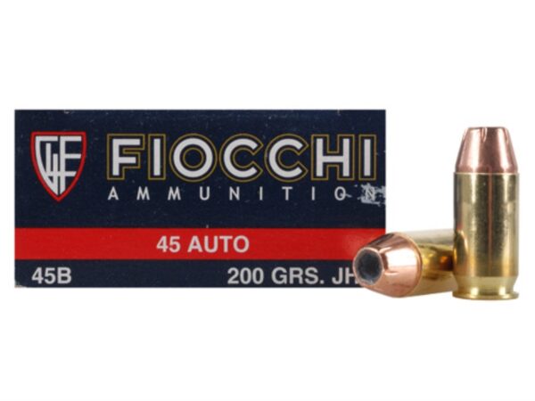 Fiocchi Shooting Dynamics .45 ACP 200 Gr. Jacketed Hollow Point- Box of 50