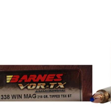 Barnes VOR-TX .338 Winchester Magnum 210 Gr. Tipped TSX Bullet Boat Tail- Lead-Free- Box of 20
