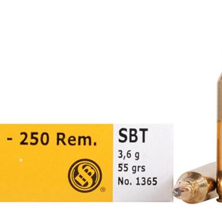 Sellier & Bellot .22-250 Remington 55 Gr. Sierra GameKing Spitzer Boat Tail- Box of 20