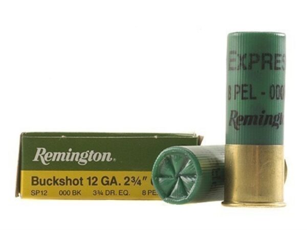 Remington Express 12 Gauge 2-3/4" 000 Buckshot 8 Pellets- Box of 5
