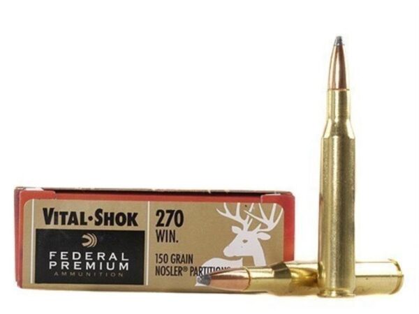 Federal Premium Vital-Shok .270 Winchester 150 Gr. Nosler Partition- Box of 20