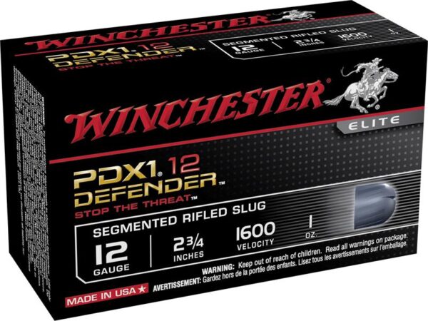 Winchester Supreme Elite Self Defense 12 Gauge 2-3/4" 1 oz PDX1 Segmenting Slug- Box of 10