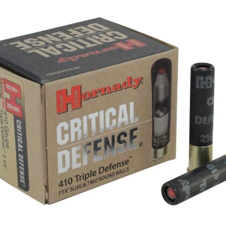 Hornady Critical Defense .410 Bore .41 Caliber FTX Slug over two .35 Caliber Lead Round Balls- Box of 20