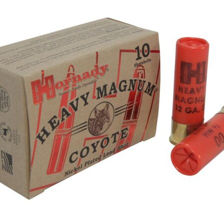 Hornady Heavy Magnum Coyote 12 Gauge 3" 00 Buckshot Nickel Plated- Box of 10