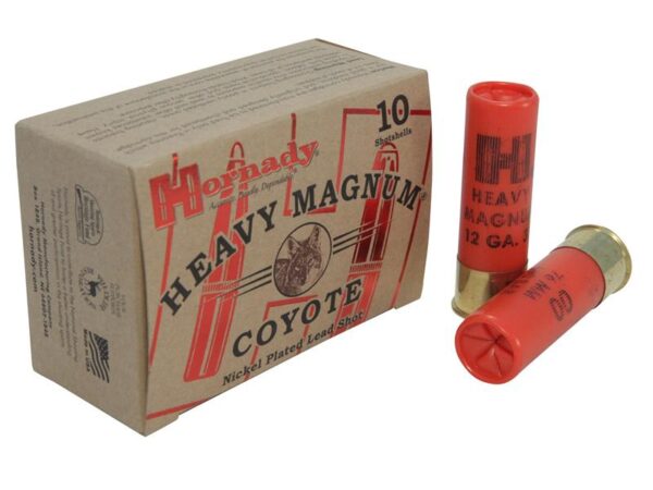 Hornady Heavy Magnum Coyote 12 Gauge 3" 00 Buckshot Nickel Plated- Box of 10