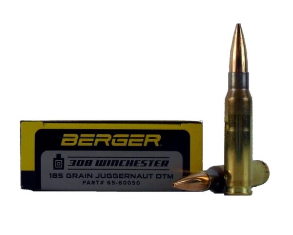 Berger Match Grade .308 Winchester 185 Gr. Juggernaut OTM- Box of 20