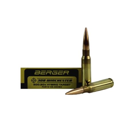 Berger Match Grade .308 Winchester 200.2 Gr. 200.20x Berger Hybrid Target- Box of 20