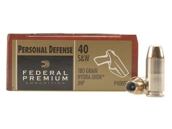 Federal Premium Personal Defense .40 S&W 180 Gr. Hydra-Shok Jacketed Hollow Point- Box of 20