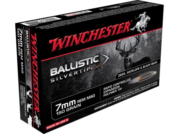 Winchester Supreme 7mm Remington Magnum 150 Gr. Ballistic Silvertip- Box of 20