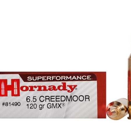 Hornady SUPERFORMANCE 6.5 Creedmoor 120 Gr. GMX Boat Tail- Lead-Free- Box of 20
