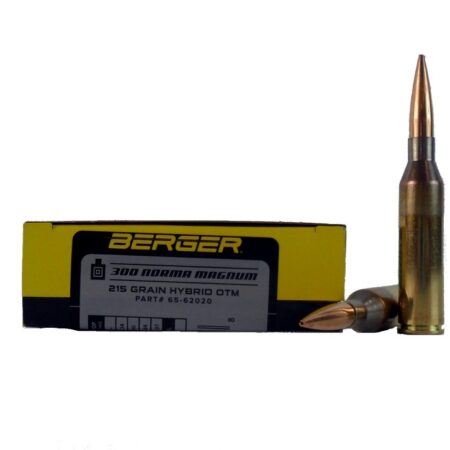 Berger Match Grade .300 Norma Magnum 215 Gr. Hybrid OTM- Box of 20