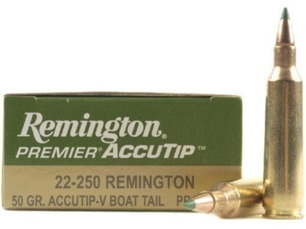 Remington .22-250 Remington 50 Gr. AccuTip Boat Tail- Box of 20