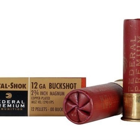 Federal Premium Vital-Shok 12 Gauge 2-3/4" Buffered 00 Copper Plated Buckshot 12 Pellets- Box of 5