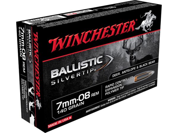 Winchester Supreme 7mm-08 Remington 140 Gr. Ballistic Silvertip- Box of 20