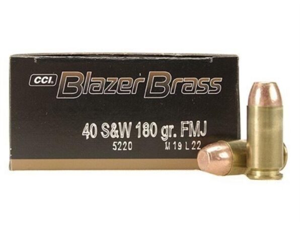 CCI Blazer Brass .40 S&W 180 Gr. Full Metal Jacket- Box of 50