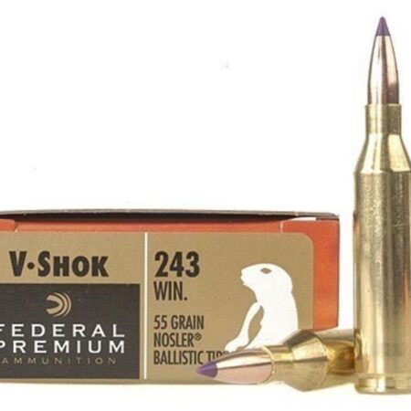 Federal Premium V-Shok .243 Winchester 55 Gr. Nosler Ballistic Tip- Box of 20