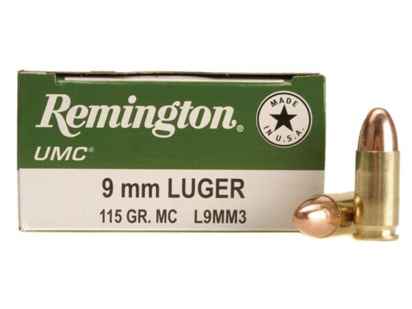 Remington UMC 9mm Luger 115 Gr. FMJ- Box of 50