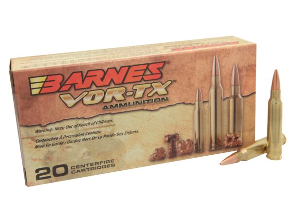 Barnes VOR-TX 5.56x45mm NATO 70 Gr. TSX Bullet Hollow Point- Lead-Free- Box of 20