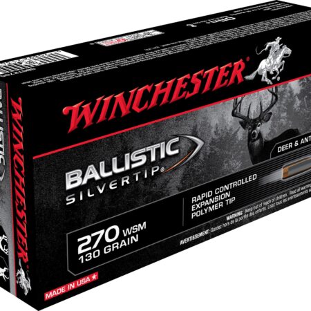 Winchester Supreme .270 Winchester Short Magnum (WSM) 130 Gr. Ballistic Silvertip- Box of 20