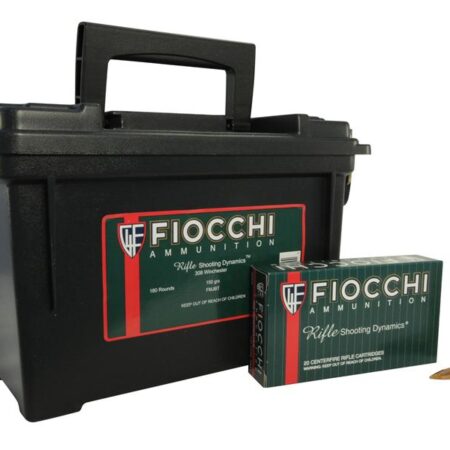 Fiocchi Shooting Dynamics .308 Winchester 150 Gr. Full Metal Jacket- Ammo Can of 180