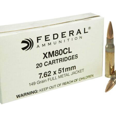 Federal 7.62x51mm NATO 149 Gr. XM80 Full Metal Jacket- Box of 20