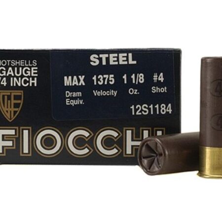 Fiocchi Exacta 12 Gauge 2-3/4" 1-1/8 oz #4 Steel Shot- Box of 25