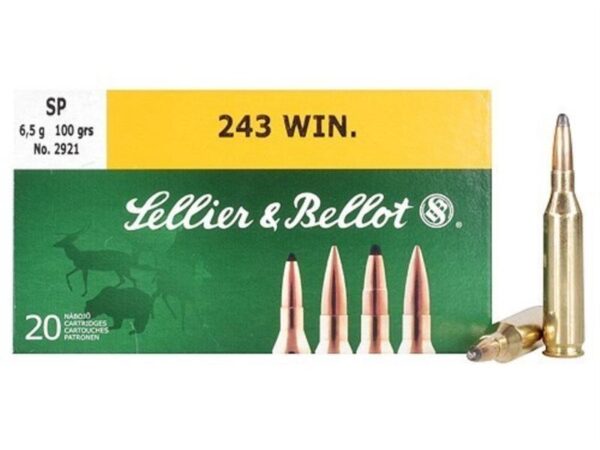 Sellier & Bellot .243 Winchester 100 Gr. Soft Point- Box of 20