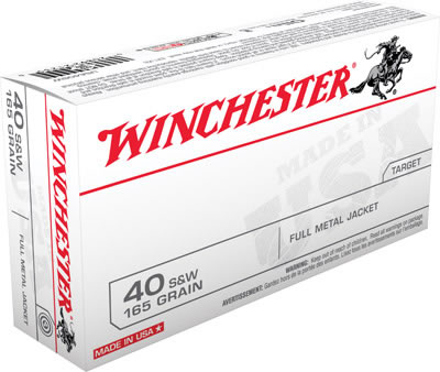 Winchester .40 S&W 165 Gr. Full Metal Jacket- Box of 50