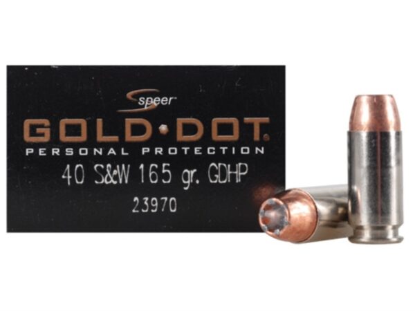 Speer Gold Dot .40 S&W 165 Gr. Jacketed Hollow Point- Box of 20