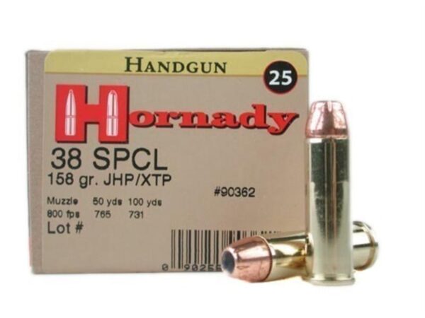 Hornady Custom .38 Special 158 Gr. XTP Jacketed Hollow Point- Box of 25
