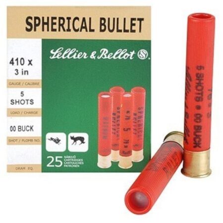 Sellier & Bellot .410 Bore 3" 00 Buckshot 5 Pellets- Box of 25