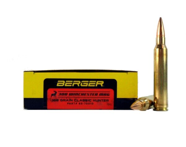 Berger Match Grade .300 Winchester Magnum 168 Gr. Classic Hunter- Box of 20