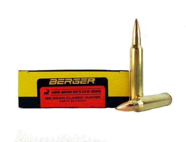Berger Match Grade .300 Winchester Magnum 185 Gr. Classic Hunter Jacketed Hollow Point- Box of 20