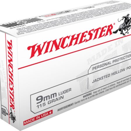 Winchester USA 9mm Luger 115 Gr. JHP- Box of 50