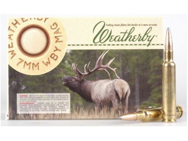 Weatherby 7mm Weatherby Magnum 154 Gr. Hornady Spire Point- Box of 20