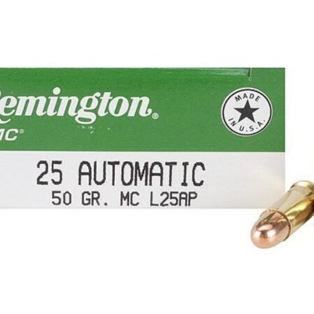 Remington UMC .25 ACP 50 Gr. Full Metal Jacket- Box of 50