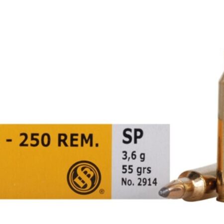 Sellier & Bellot .22-250 Remington 55 Gr. Soft Point- Box of 20